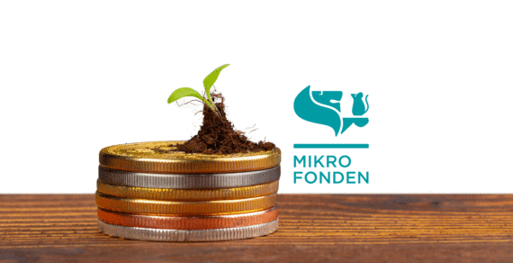 En liten hög med pengar med en liten planta som gror ovan, illustration.