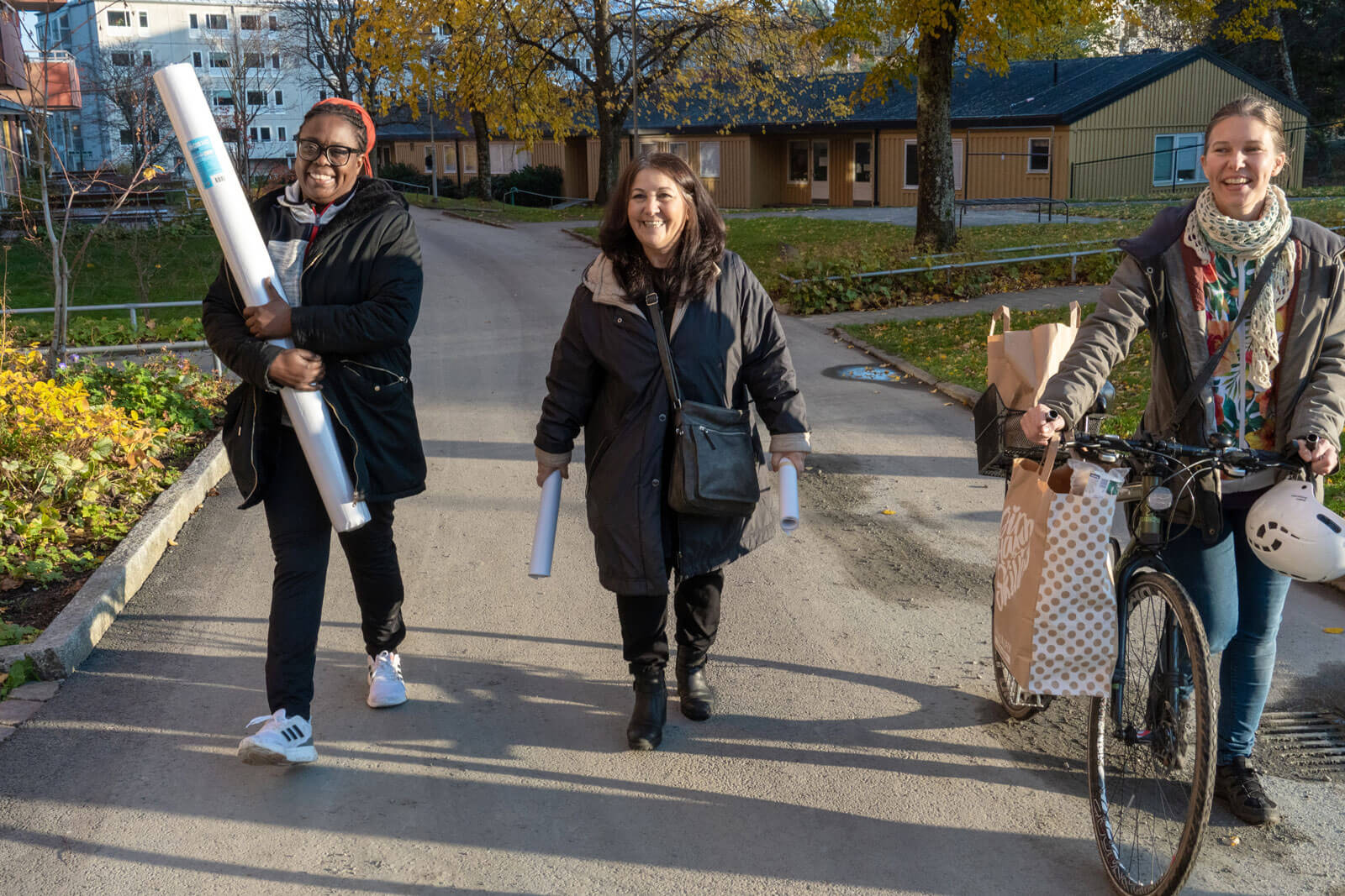 Sarah Nyangena, Jilla Faraji och Malin Widhammar.