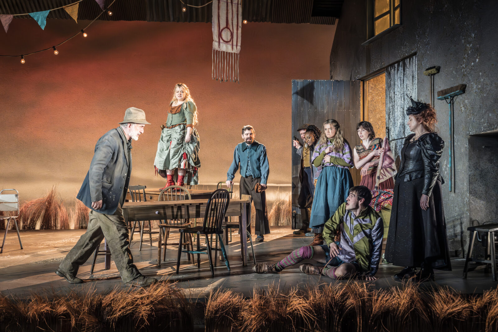 The cast of The Playboy of the Western World at the National Theatre. (c) Marc Brenner 04021